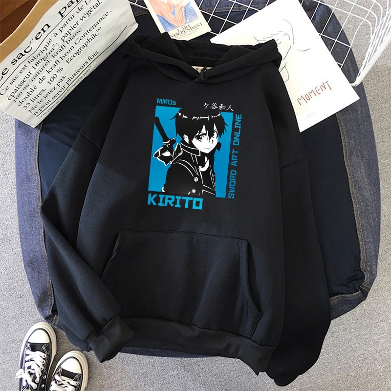 Mẫu áo Hoodie in hình Sword Art Online - Kirito độc đẹp giá siêu rẻ