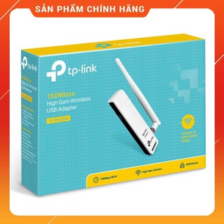 [RẺ VÔ ĐỊCH] USB thu wifi TP-Link TL-WN722N Chuẩn N 150Mbps 1 anten - Trắng