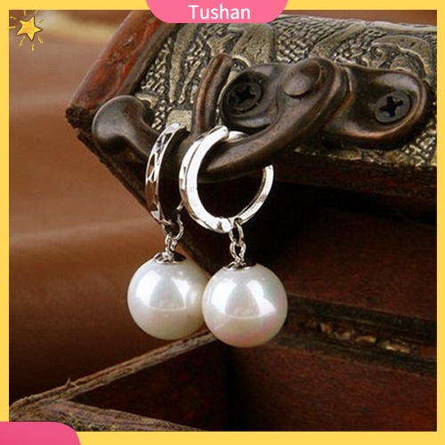 Bông tai nữ đính ngọc trai giả sang trọng