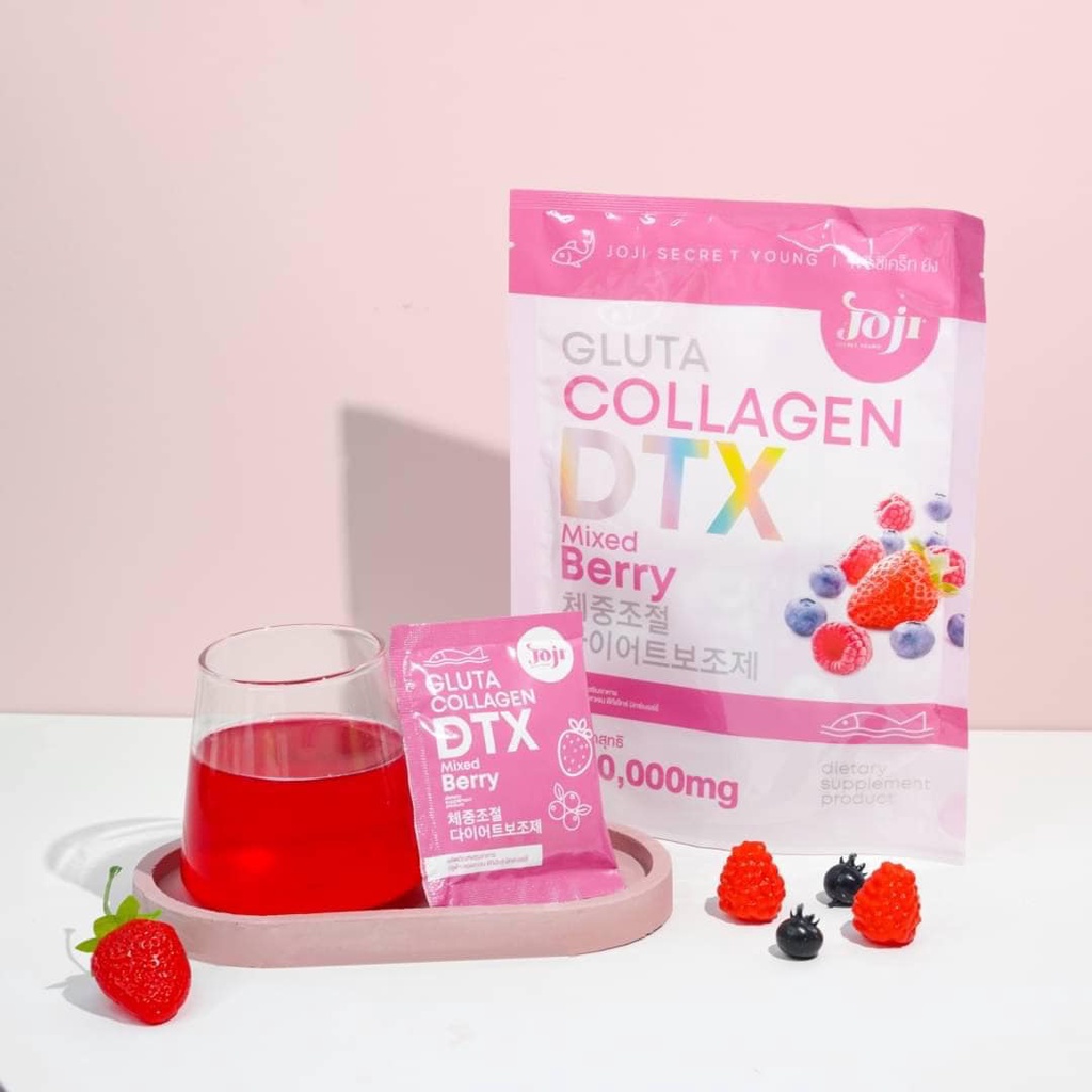 Detox giảm cân khử mỡ đẹp da trái cây GoJI Secret Young Gluta Collagen DTX Mixed Berry Thái Lan