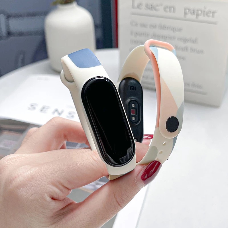 Dây đeo silicon nhiều màu thay thế cho đồng hồ thông minh Xiaomi Mi Band 5 6/Smart
