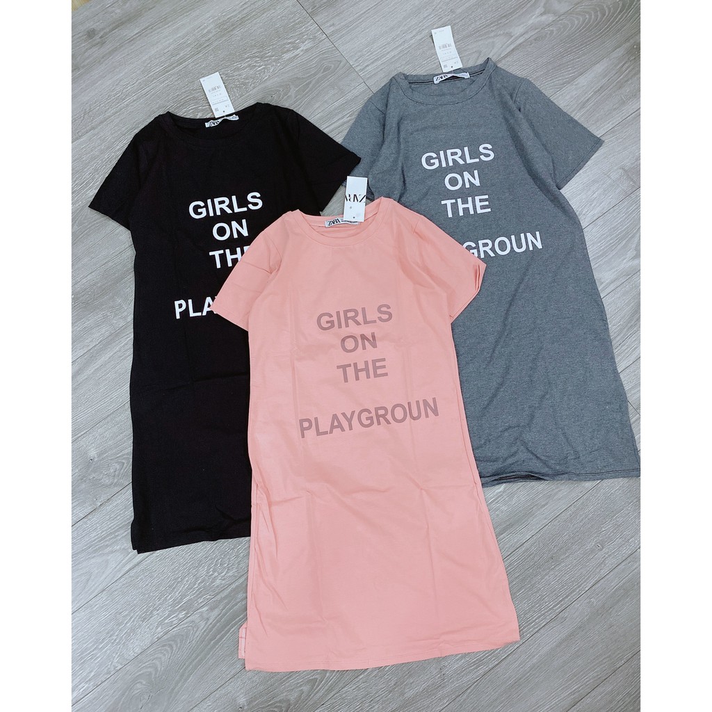 VÁY SUÔNG NỮ IN CHỮ ĐƠN GIẢN TRẺ TRUNG CHẤT ĐẸP | BigBuy360 - bigbuy360.vn