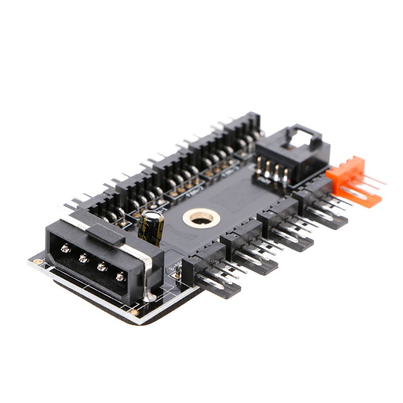 Bộ Chuyển Đổi Ide Molex 1 Sang 10 Cổng Pwm 4-pin 12v