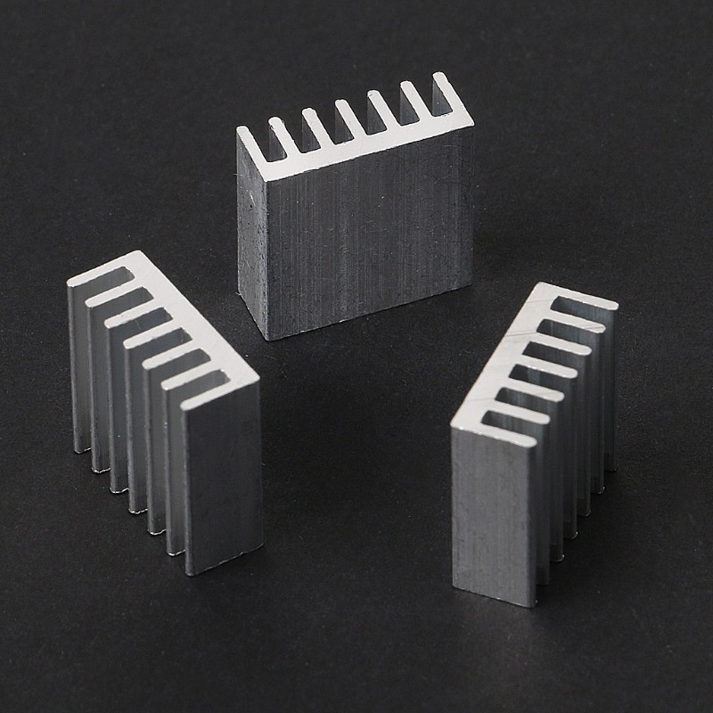 Bộ 12 Miếng Tản Nhiệt Nhôm Bạc 14x14 X 6mm