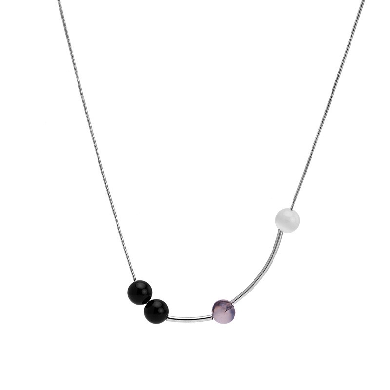 Vòng cổ Mặt Đá Tự Nhiên Đơn Giản Phong Cách Hàn Quốc Cho Nữ