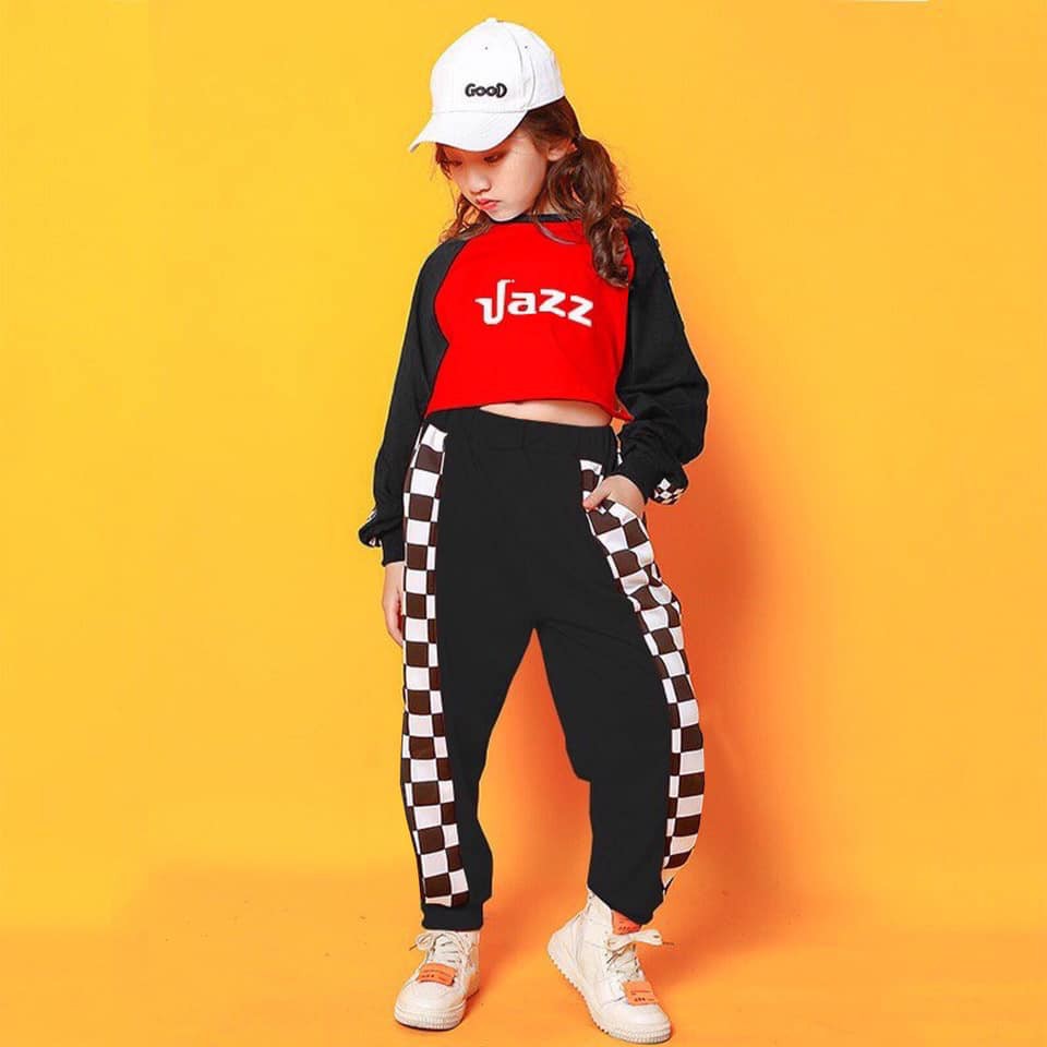 Bộ bé gái hip hop chất thun cotton xinh mát ấm áp mùa thu đông 5 màu