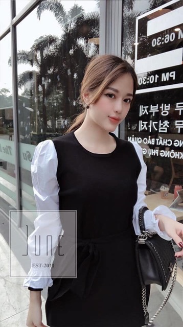 🍒Đầm phối tay trắng Bigsize 60-85 ký | BigBuy360 - bigbuy360.vn