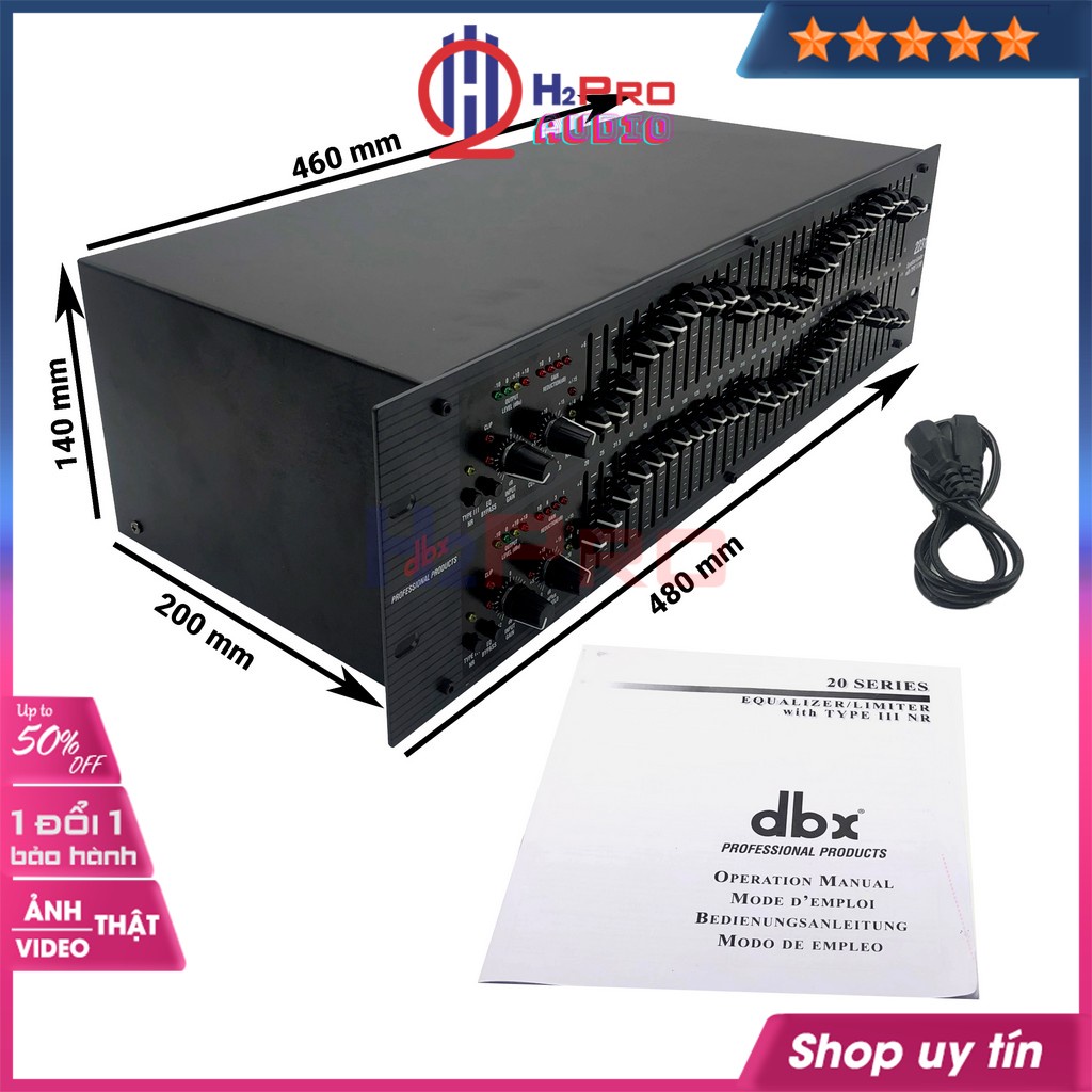 Lọc Xì Equalizer, Bộ Lọc Âm Thanh Dbx 2231 Cao Cấp, Nguồn Xuyến, 31X2 Cần Chỉnh Âm Thanh Sắc Nét (Tặng 4 Jack 6Ly Ra Av)
