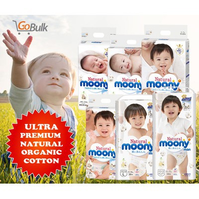 Tã quần Moony Natural hàng nội địa đủ size NB63 S58 M46 L38 xl32