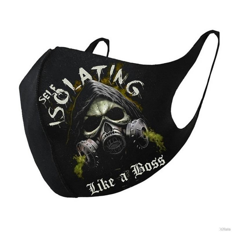 Khẩu Trang Cotton Chống Bụi Thoáng Khí Họa Tiết Đầu Lâu Halloween Cho Nam Nữ | BigBuy360 - bigbuy360.vn