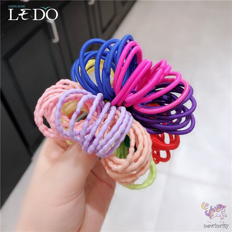 Dây Cột Tóc Màu Kẹo Ngọt Xinh Xắn Phong Cách Hàn Quốc Cho Nữ