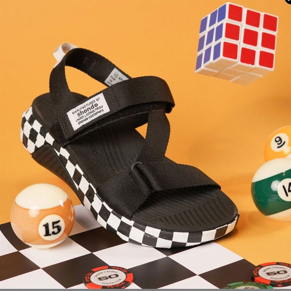 Sandal Shondo F7 Racing caro đen F7C1010