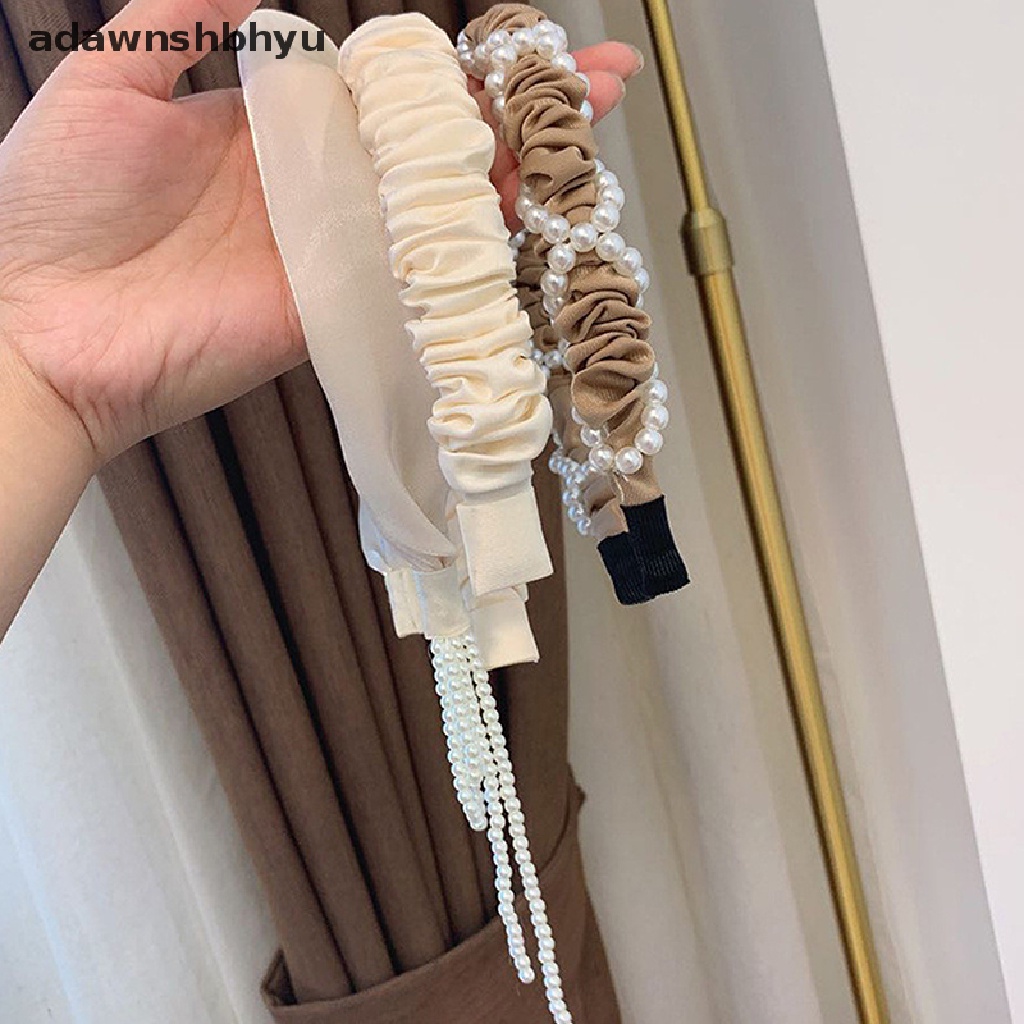 Băng Đô Vải Bản Rộng Màu Trơn Thời Trang Cho Nữ