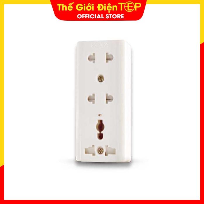 Ổ Cắm 3 Chịu Nhiệt Chống Cháy Có Nắp Che An Toàn Sopoka E15N