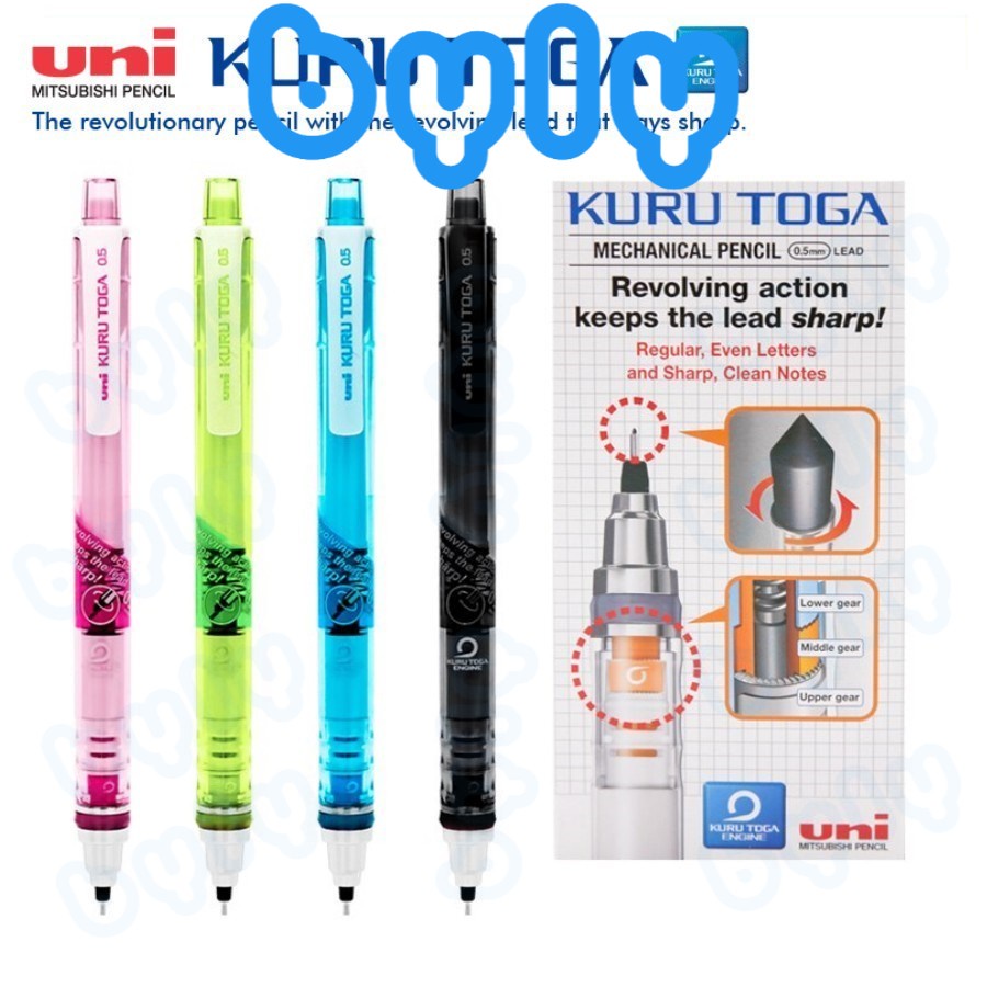 Bút chì bấm xoay tự động Uni Kuru Toga M5-450T hàng chính hãng