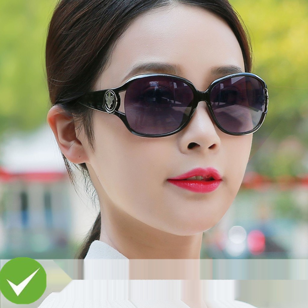 Kính râm mới nữ Mặt tròn Gọng to Thời trang Hàn Quốc Chống tia cực tím phân có thể phù hợp với người cận thị