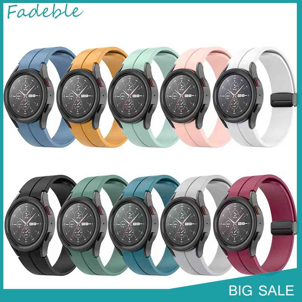 Dây Đeo Silicone 22cm Khóa Nam Châm Cho Đồng Hồ Thông Minh Samsung Galaxy Watch 5 / 5 Pro / 4