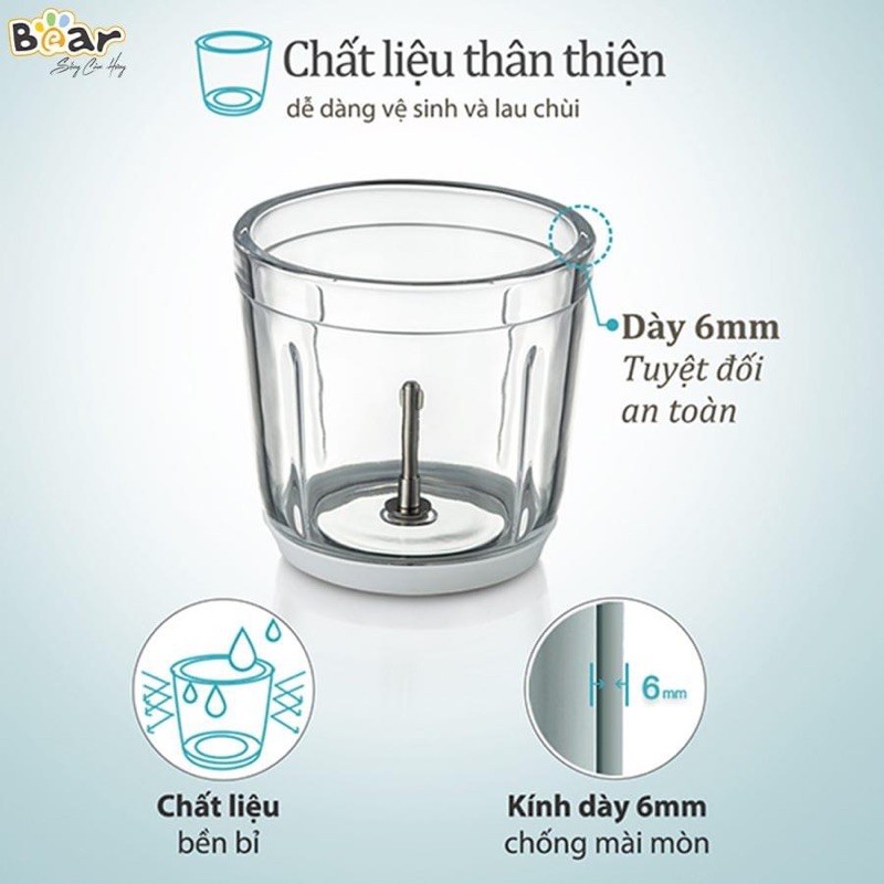 [CHÍNH HÃNG] MÁY XAY BEAR ĐA NĂNG 1 CỐI THUỶ TINH