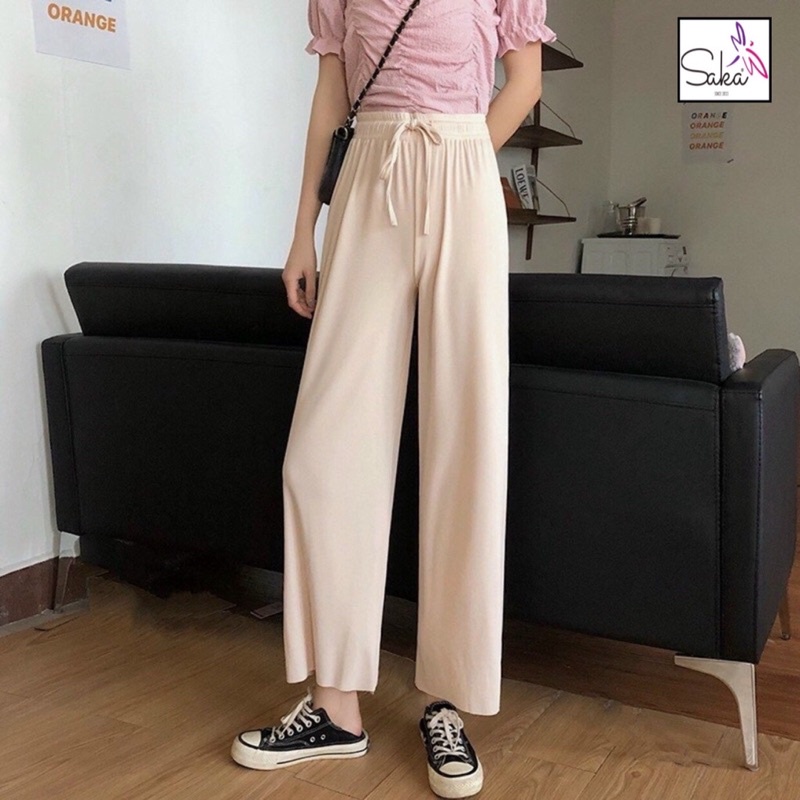 Quần thun suông nữ cọng tăm quảng châu nhiều màu