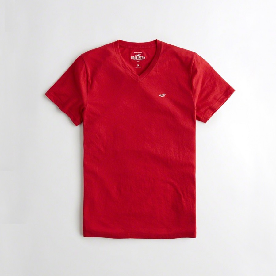 Áo phông nam cổ tim cao cấp cotton siêu nhẹ mềm mát xuất mỹ Hollis ter