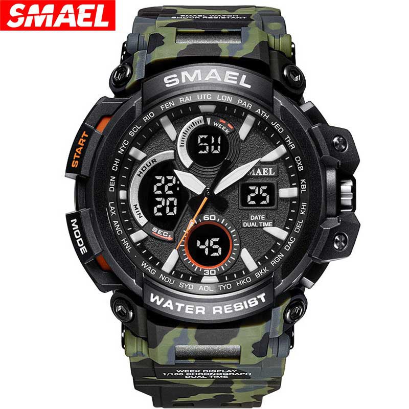 Đồng hồ SMAEL 1708B dạng thạch anh và điện tử chống thấm nước 50m sang trọng