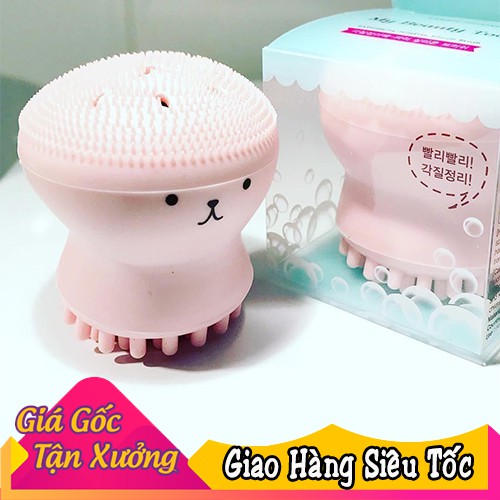 ❤️ Cọ Rửa Mặt Bạch Tuộc (Màu Hồng) ❤️