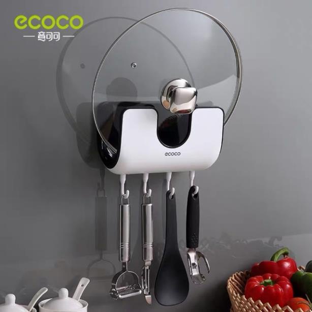 Giá cài nắp vung nồi,cài thớt,giá treo đồ nhà bếp Ecoco dán tường siêu chắc 1813