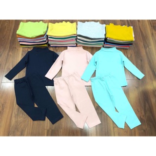 Set xuất hàn trơn cổ 3p cho bé 4 bộ