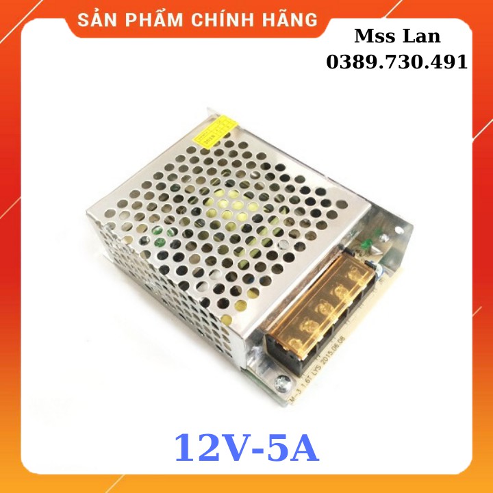 Nguồn Tổng Tổ Ong 12V-5A TQ (loại tốt) Chuyên Dụng Cho Hệ Thống Từ 1 - 4 Camera