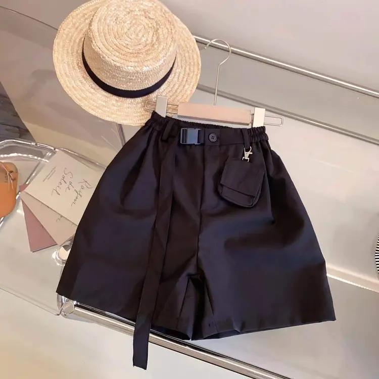 Bộ Trang Phục Hai Mảnh Áo Sơ Mi Dáng Rộng Phong Cách Preppy Hàn Quốc Thời Trang Mùa Hè Cho Nam Và Nữ 5 Tuổi