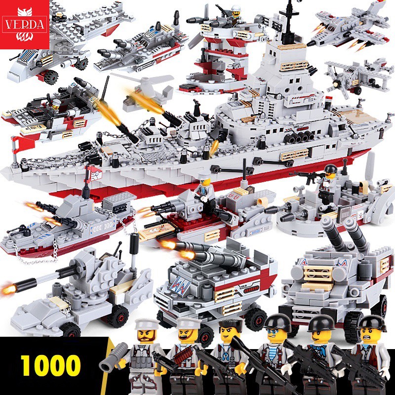 Đồ chơi lắp ráp cho bé xếp hình lego 1000 mảnh ghép bộ xếp hình chiến hạm thuyền tàu phát triển tư duy thông minh trẻ em