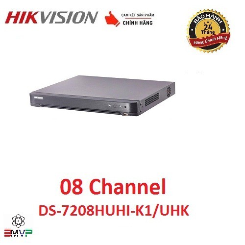 Đầu ghi hình 8 kênh Turbo HD 4.0 Hikvision DS-7208HUHI-K1/UHK - Hàng chính hãng
