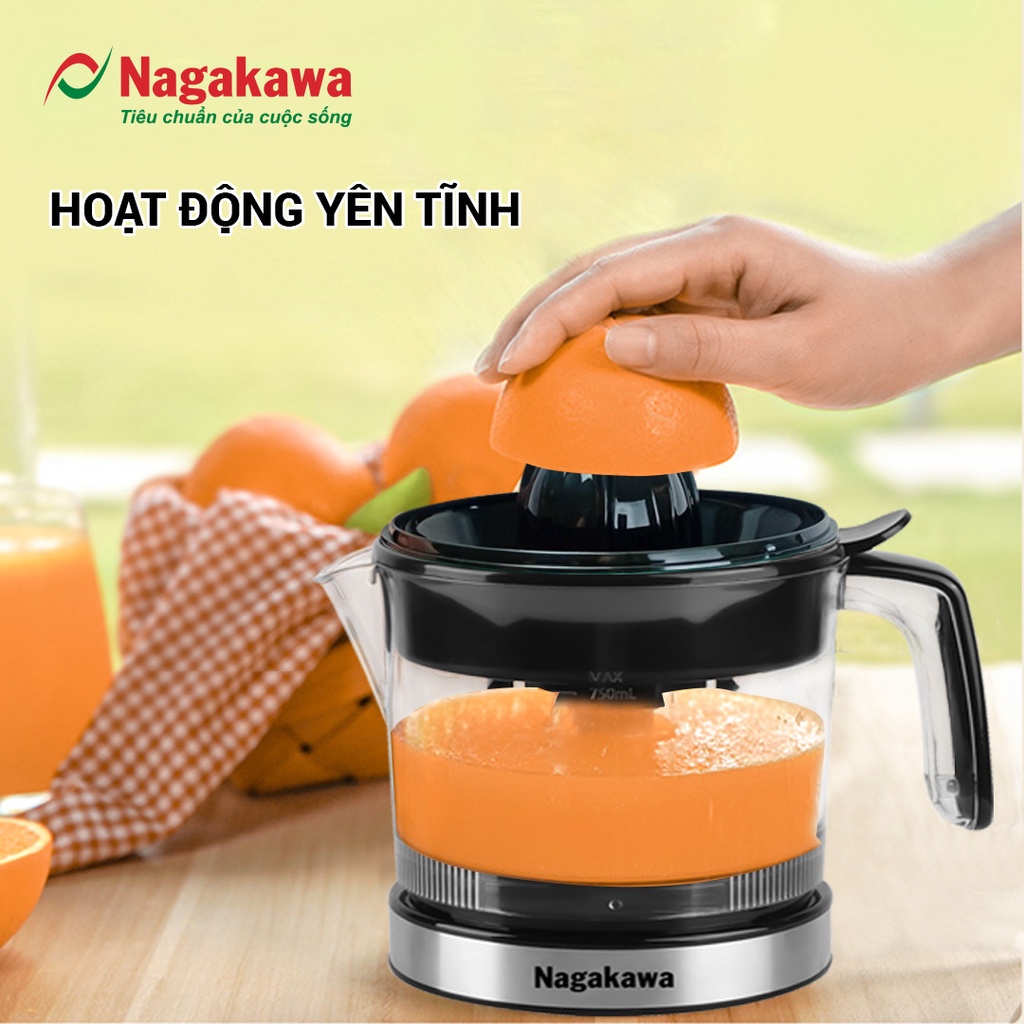 Máy vắt cam điện Nagakawa NAG0814 (0,75L) – Bảo hành 12 tháng