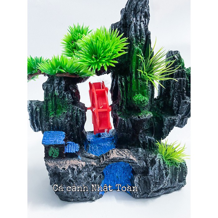 TIỂU CẢNH TRANG TRÍ HỒ CÁ NON BỘ 17x8x22cm