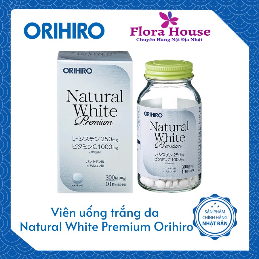 Viên uống Natural White Premium Orihiro nội địa Nhật 300 viên Amino Acids