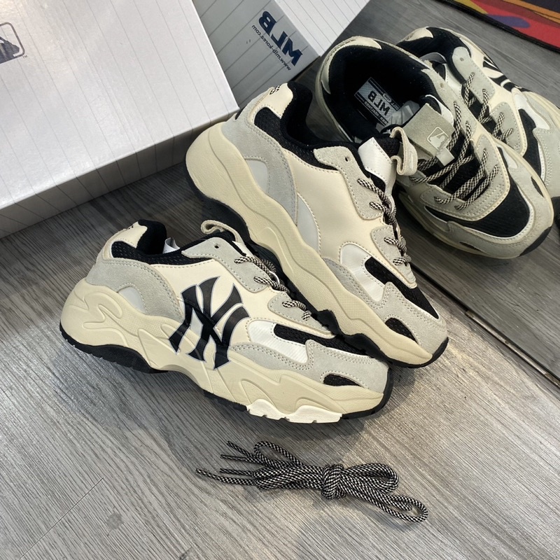 GIÀY M.L.B BIGBALL CHUNKY LITE NY BLACK ĐEN KEM LAI AU