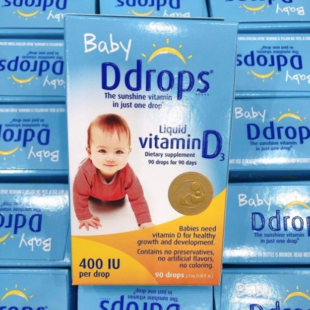 [Date Mới] Vitamin D3 Baby Ddrops cho bé 0-12 tuổi Mỹ