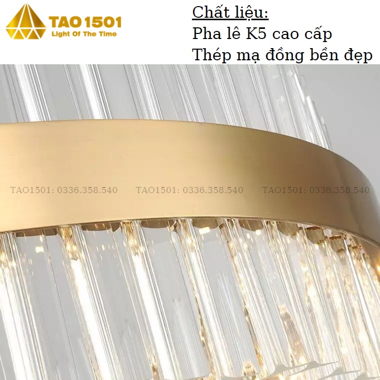 Đèn thả pha lê - Đèn chùm pha lê - Đèn thả pha lê phòng khách - Đèn thả pha lê bàn ăn