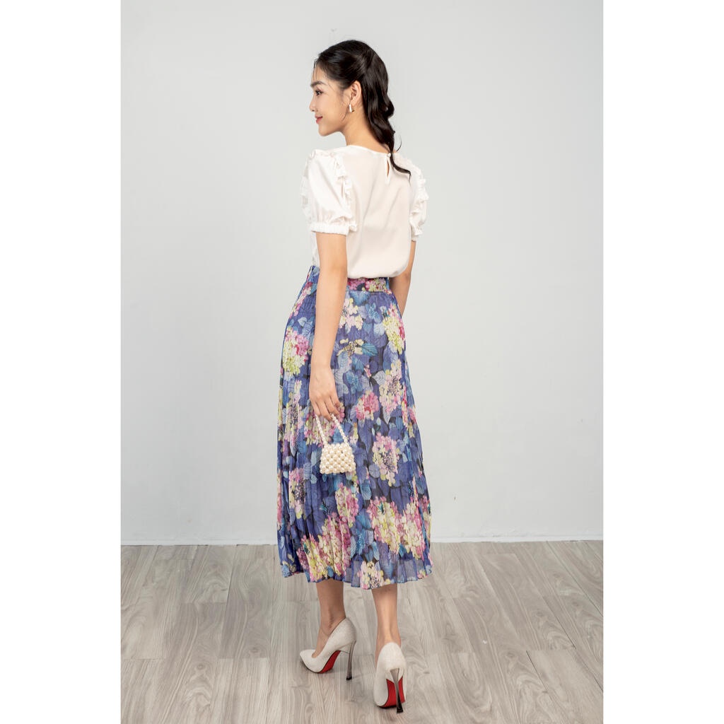 Áo sơ mi cổ tròn, tay bèo bo chun MMOutfit M-AO071221261