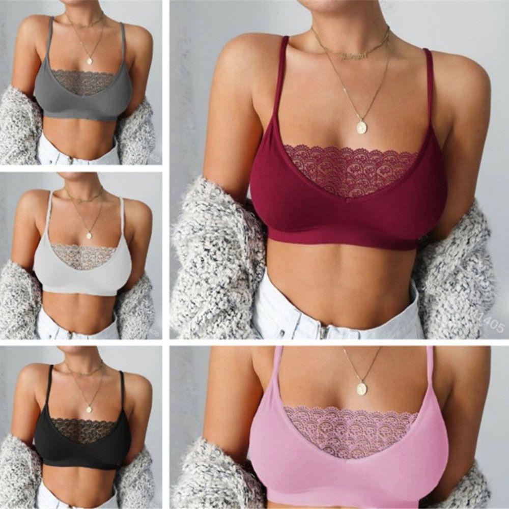 1 Áo Lót Dây Phối Ren Co Giãn Thời Trang Mùa Hè Quyến Rũ