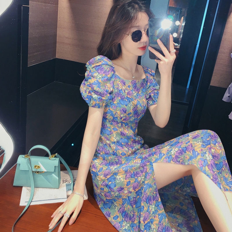Đầm Voan Hoa Tay Phồng Phong Cách Hàn Quốc Dành Cho Nữ | BigBuy360 - bigbuy360.vn