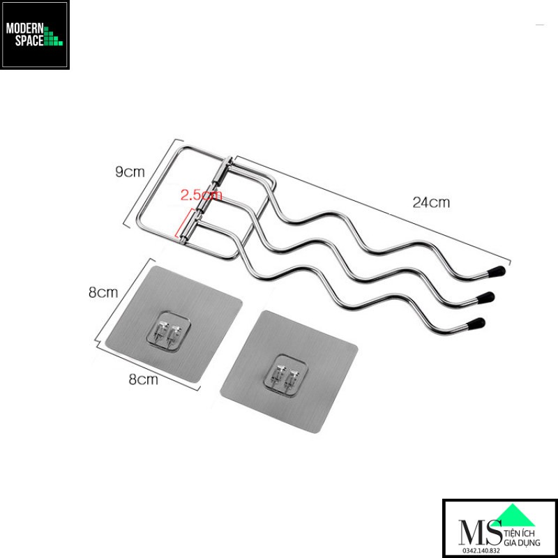 Giá treo khăn Cao Cấp đa năng nhiều thanh gắn tường xoay 180 độ GD010