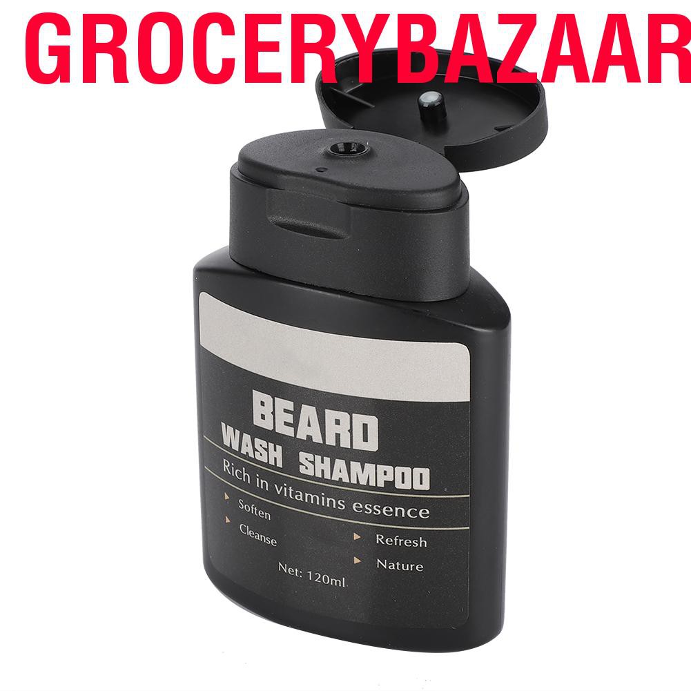 Grocerybazaar 120ml Beard Wash Shampoo Deep Cleaning Moisturizing Liquid