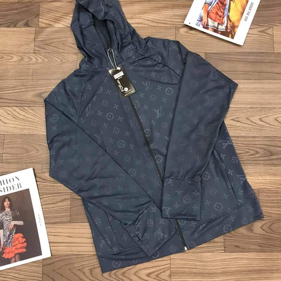 Áo Chống Nắng Nam Nữ LV Vải Thông hơi Co Dãn 4 Chiều Logo Dập Nổi Siêu Chất