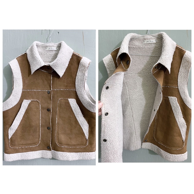Áo khoác da lộn lót lông unisex bé trai/ bé gái size 30-42kg