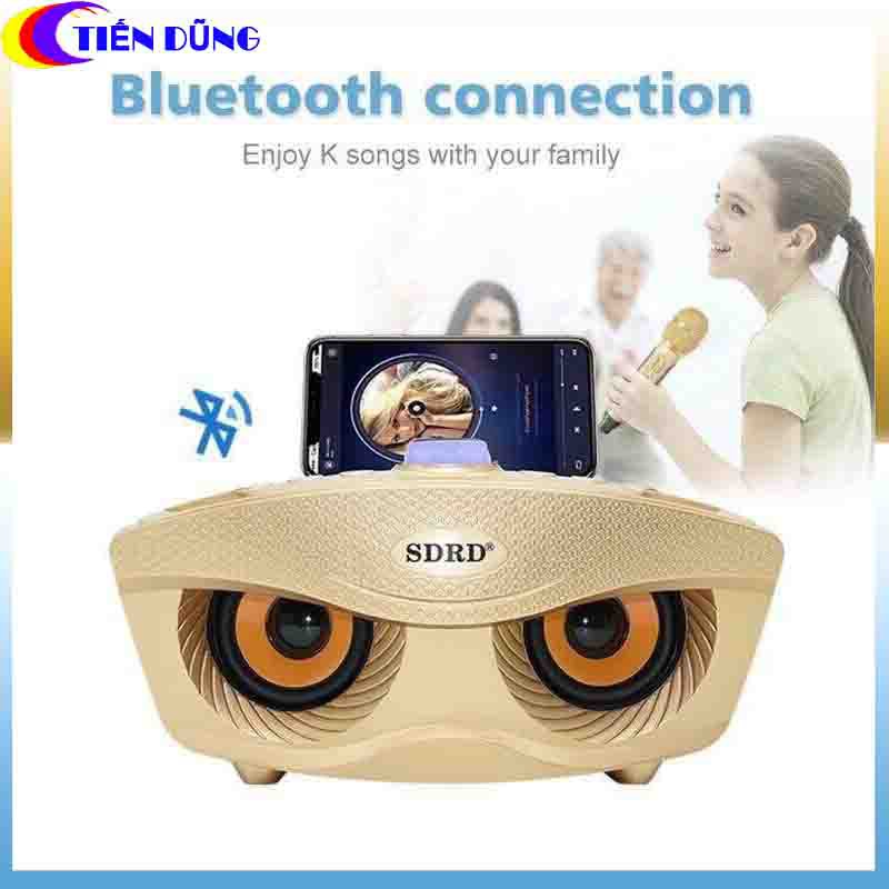 [Mã ELHACE giảm 4% đơn 300K] Loa Karaoke Bluetooth SD 306 Kiểu Dáng Cú Mèo Tặng Kèm 2 Micro- Loa karaoke nhỏ gọn