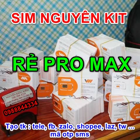 Sim Vietnam nguyên kit tạo shope,zalo,fb,nhận sms otp