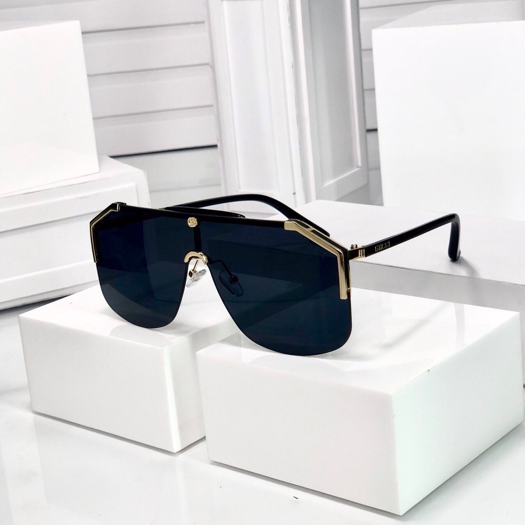 Kính Mát Nam ⚜️Bệu Store⚜️ - Kính mắt Nam Nữ GU.CCI - Gọng vuông to quý tộc - Mắt kính chống tia UV400 - Bảo hành 24T
