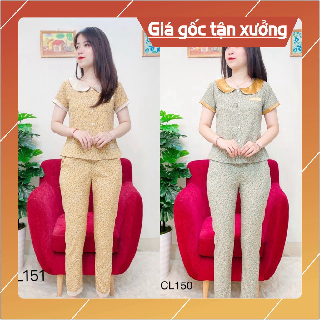 đồ bộ nữ ,đồ ngủ ,đồ sau sinh,bộ cộc lụa thái mặc nhà cổ sen mềm mịn không nhăn 4 màu sang trọng | BigBuy360 - bigbuy360.vn