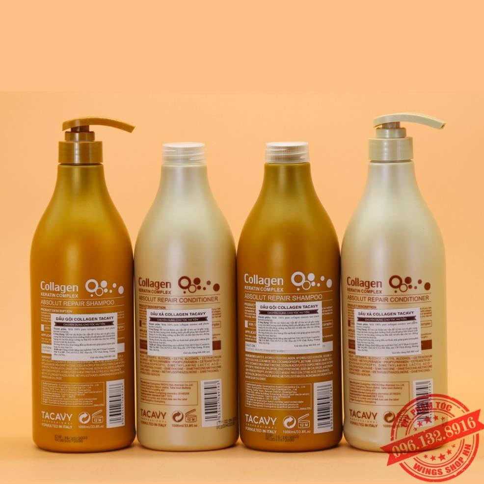 Cặp Dầu Gội Xả TACAVY  Giảm Gãy Rụng, Phục Hồi Tóc Hư Tổn, Khô Xơ  - HANA